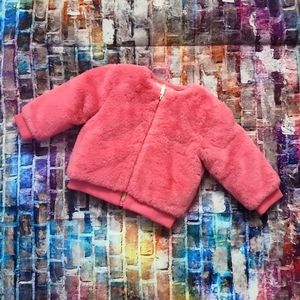 Girls Pink fur coat